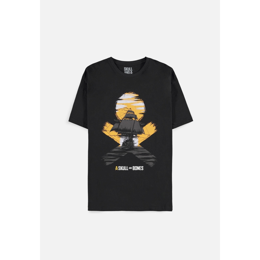Skull And Bones - Crossbones Heren T-shirt - Zwart